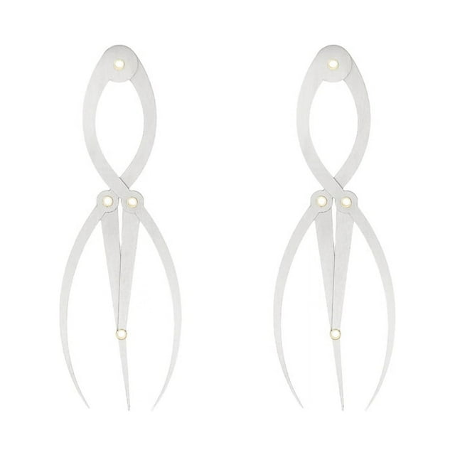 2X Mean Calipers Golden Ratio Calipers Stainless Steel Eyebrow Ruler 1:1.618 Measure Tool for Tattoo Makeup