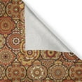 thumbnail image 4 of Ambesonne Moroccan Grommet Curtain Single Panel, Floral Motifs Ottoman, 50"x60", Orange Yellow Brown, 4 of 5