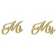 thumbnail image 1 of Letreros de madera personalizados para sillas colgantes de boda con el Sr. y la Sra., letreros de madera para sillas colgantes de boda, decoración vintage para sillas de Sr. y Sra., dorado, 1 of 2