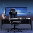 thumbnail image 7 of BSTYJQXH Ergonomic Reclining PU Leather Gaming Chair with Footrest, Black, 7 of 7