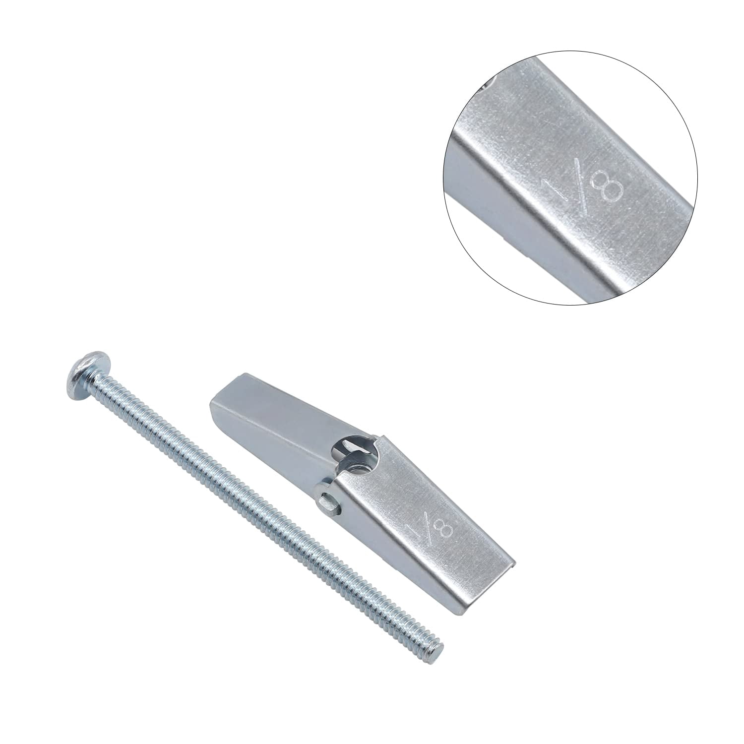 10 Pieces 1/4 Inch Toggle Anchors for Drywall, Anchor Bolts, Drywall Anchors, Screws with Anchors, Wall Anchors for Hanging Heavy Items on Drywall
