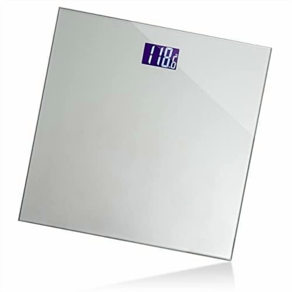 Moss & Stone Digital Bathroom Scale for Body Weight, Smart Scale Step-on Technology, Easy Read LCD, Weight Scale 400lb/180kg, Digital Home Scale, Highly Accurate Body Weight Scale, Silver