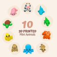 thumbnail image 2 of EnderToys Set de 10 mini animales fidget impresos en 3D, 2 of 5