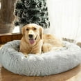 thumbnail image 3 of Donut Dog Bed Warm Soft Long Plush Pet bed For Samll Large Dog House Cat Calming Beds Washable Winter Kennel Sofa Cushion Mat, 3 of 10