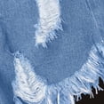 thumbnail image 5 of Aimik Plus Size Denim Shorts for Women Fashion Ripped Frayed Hem Wide Leg Denim Shorts Spring Summer Jean Short Pants, 5 of 6