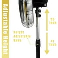 thumbnail image 4 of 20-Inch High Velocity Pedestal Oscillating Fan, 5000 CFM with 1/5HP Motor, 9ft Power Cord, Oscillation Feature, Metal Body with Wheels for Garage, Commercial & Industrial Use - UL Safety Listed, 4 of 9