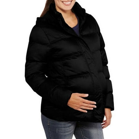 Faded Glory Maternity Hooded Puffer Coat