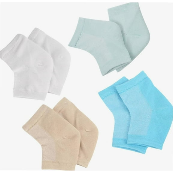 Breathable Socks Silicone Gel Moisturizing Heel Sleeves - Set of 4