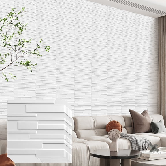 FLOLEOPA 30 Pack 3D Wall Panel, PVC Textured Wall Panels for Interior Wall Décor, 11.8 x11.8 Inch Cover 29.Sq.Ft