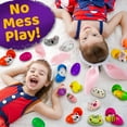 thumbnail image 5 of Stargo 12 Pack Colorful Prefilled Easter Eggs with Mini Plush Toys Bright Plastic Easter Eggs Filled, Basket Fillers for s for Egg Hunts, Party Favors, Goodie Bags, 5 of 6