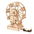 thumbnail image 1 of Labymos Electric Ferris Wheel 3D Wooden Puzzle DIY Assembly Building Craft Model Kit Home Decoration, 1 of 7