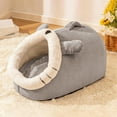 thumbnail image 6 of YIKA Christmas Decorations Cats Bed Winter Warm Cats Sleeping Bag Semi Enclosed Sense Of Security Cats Bed Pet Houses Dog Bed Suitable For Winter Christmas Decorations Indoor Gray, 6 of 6