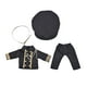 thumbnail image 4 of Traje de muñeca, regalos, escena, foto, utilería, suministros de bricolaje, uniforme suave, figuras de peluche, juguetes Negro, 4 of 8