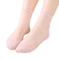 thumbnail image 1 of FhsagQ Socks Socks for Men Plus Size Ladies Spring and Summer Leisure Transparent Solid Colour Star Stockings Cool Glass Stockings Soft Short Stockings Mens Socks Black One Size, 1 of 4