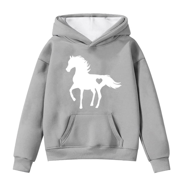 Sweat à Capuche Imprimé pour Garçons Adolescents, Manches Longues, Automne, Taille 10-11 Ans