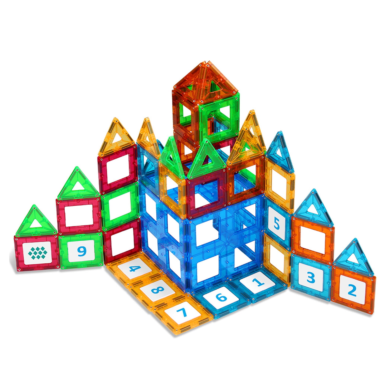 MAG Learning Tiles Magnetic Building Set 60pcs Set Walmart