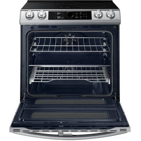 Samsung - 6.3 cu. ft. Slide-In Induction Range with WiFi, Flex Duo™, Smart Dial & Air Fry - Stainless steel