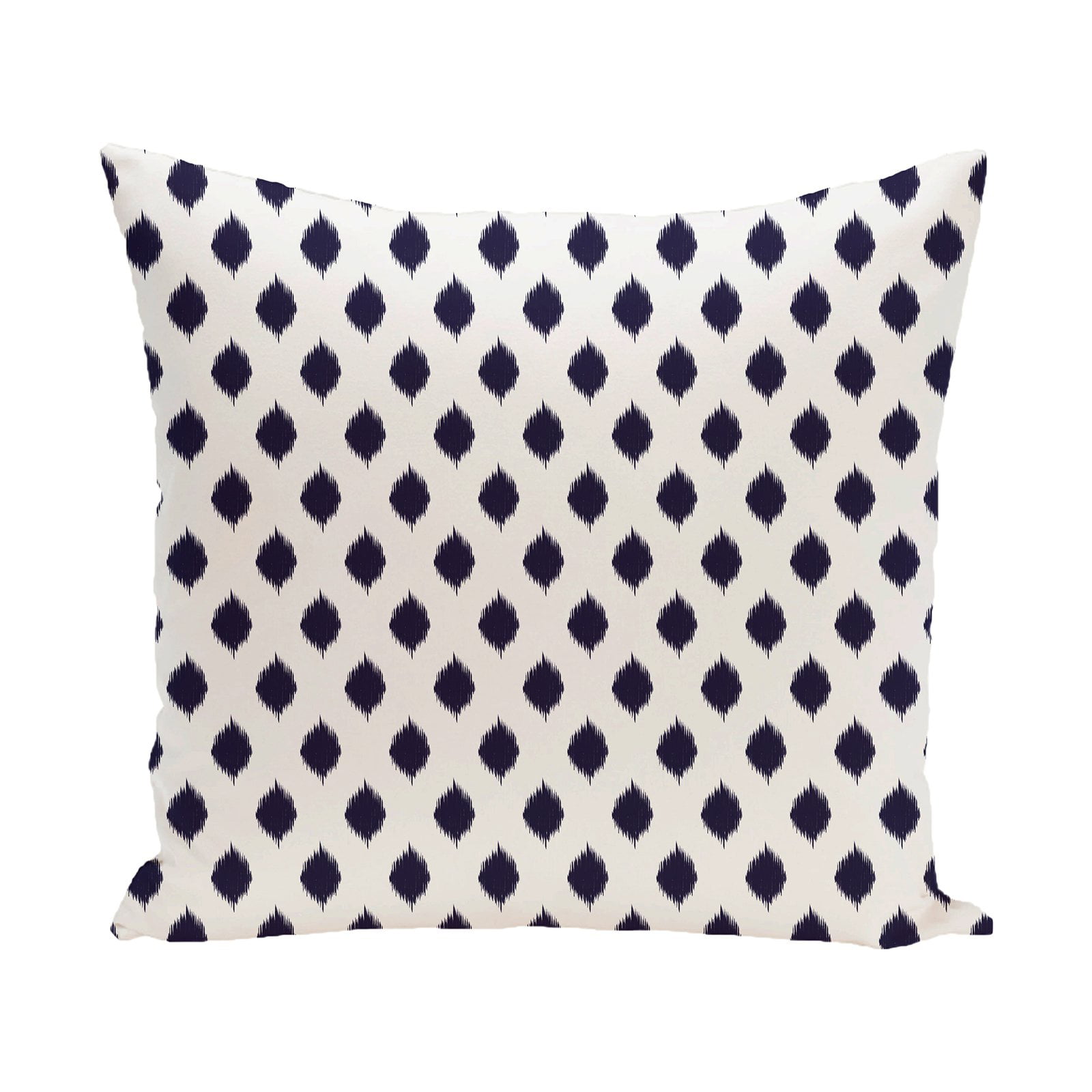 E by design Cop-Ikat Geometric Print Pillow 20-Inch Length Spring Navy 