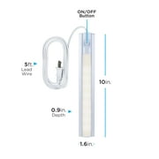 Enbrighten 10in. LED Plug-in Basic Under Cabinet Light Fixture, 26534