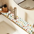 thumbnail image 2 of Yayeee Faucet Mat for Kitchen Sink 14.7" Diatomite Long Splash Guard Pad, Green Cute Vegetables, 2 Pack, 2 of 7