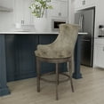 thumbnail image 5 of Hillsdale Creekside 29.75" Faux Leather & Wood Bar Stool in Taupe/Smoke Brown, 5 of 13