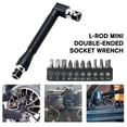 thumbnail image 2 of Mini Double Ended L Socket Wrench with 90 Double End Handle 6 35mm Wrench Driver Tool Bit Set Suitable for Various Repair Tasks, 2 of 8