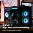 thumbnail image 5 of IPASON Gaming Desktop AMD Ryzen 5 5600GT (Beats Intel 10th-gen i7 & Lower) , AMD Radeon Vega 7 , 16GB RAM , 1TB M.2 NVMe , Windows 11 Home Prebuilt Gaming PC New Computers, 5 of 7