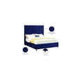 thumbnail image 4 of Coastal Charm Modern , Contemporary Velvet Upholstered Bed with Deep Channel Tufting and Custom Acrylic Legs, 4 of 5
