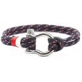 thumbnail image 1 of Pulsera de paracord con dije de moda, estilo azul marino, cuerda trenzada de acero inoxidable, 2, 1 of 4