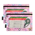 thumbnail image 2 of ALAZA 2 Pack Pencil Pouch Cute Shiny Star Pencil Case for 3 Ring Binder Clear Window Pencil Bag Organizers, 2 of 6