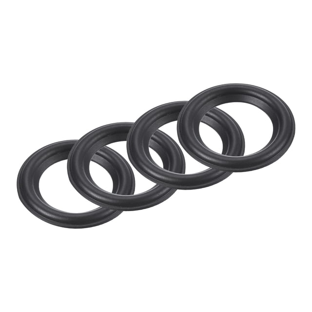 Unique Bargains Rubber Speaker Foam Edge Surround Rings 2.25 Inch 33mm x 53mm Subwoofer Rings for Repair or DIY Black 4 Pcs
