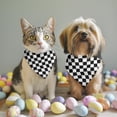 thumbnail image 2 of Dog Bandana 2 Pack,Black and White Checkered Pattern Bandanas for Dogs,Cat Bandana,Small/ Large Dog Bandana 2 Size,Dog Bandanas, 2 of 6