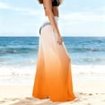 thumbnail image 5 of OGLCCG Women's Cover Up Pants See Through Sheer Mesh Chiffon Boho Beach Pants Gradient Color Wide Leg Flowy Long Palazzo Pant,XL, 5 of 7