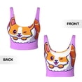 thumbnail image 5 of Lsque Corgi In Sushi Roll Printed Women'S Sports Bra, Compression, Moisture Wicking, High-Impact Sports Bra For Women,Supportive sports bra-XX-Large, 5 of 9