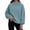 Sky Blue, variant on Antinious Women Fall Winter Turtleneck Sweaters Long Sleeve Loose Corduroy Trendy