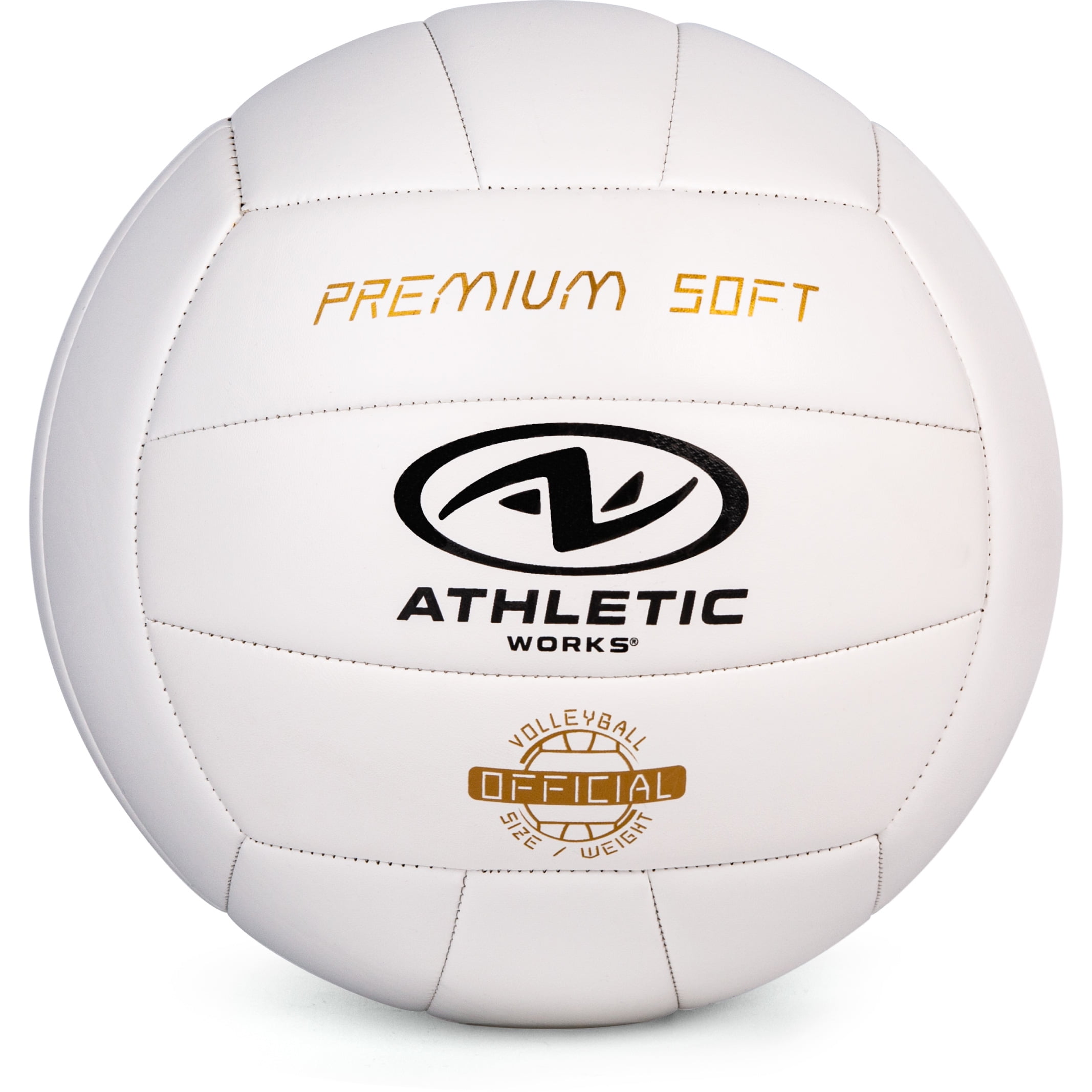 Athletic Works Size 5 Premium Soft Volleyball, White