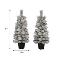 thumbnail image 3 of Holiday Time Set de 2arbres de Noël avec pommes de pin, 60lumières, 3 of 5