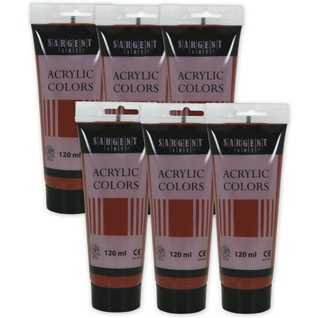 UPC: 0194629120499 | Sargent Art Acrylic Paint Tube 120 ml Venetian Red Pack of 6