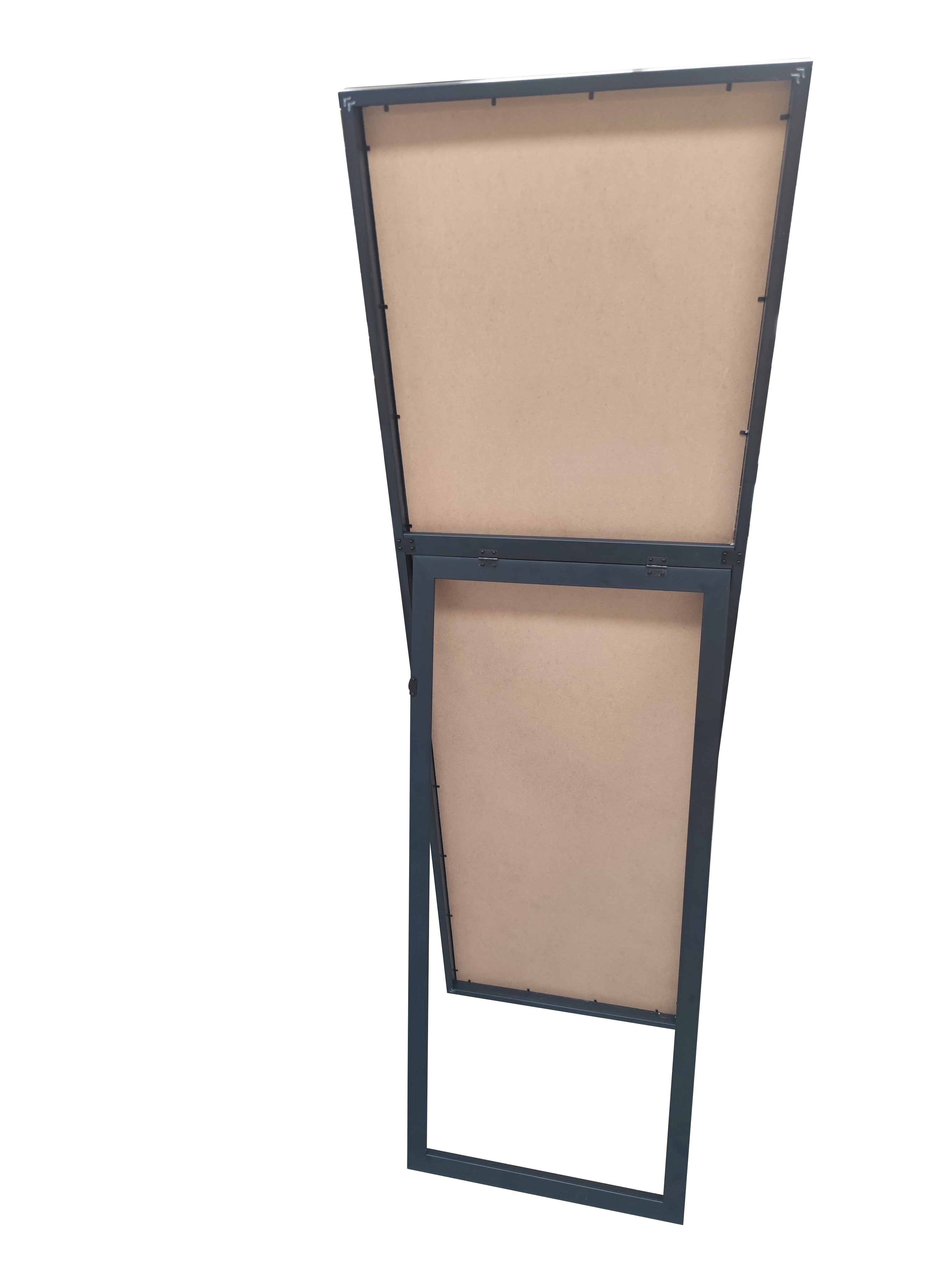 Mainstays 17.6 in x 58.2 in Black Modern Framed Floor Mirror with Adjustable Easel Stand