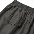 thumbnail image 5 of Dwellite Men's Casual Pants Relaxed Fit Drawstring Elastic Waist Lightweight Pant Twill Pleated Trousers with Pockets Army Green 2XL, 5 of 5