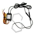 thumbnail image 1 of TQEHS Anillos de halo de ojos de ángel LED RGB con matriz flexible, control colorido por aplicación Bluetooth, luces de señal de giro y DRL de 12 V/24 V para automóvil, motocicleta, lámpara de ojo fle, 1 of 6