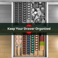 thumbnail image 7 of Larger Expandable Organizer Holder For Counter Drawer Insert - Compatible With Vertuo Capsules Tea Bags Storage (natural) 10.8" -19"w X15.67"dx1.9"h, 7 of 7
