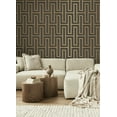 thumbnail image 5 of Advantage Henley Black Geometric Grasscloth Wallpaper, 5 of 6