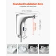 thumbnail image 3 of VEVOR Touchless Bathroom Sink Faucet, Automatic Motion Sensor Restroom Toilet Faucet, HandsFree Adjustable Cold Hot Single Handle Water Mixer Battery Operated for 9/16 in Pipe,Chrome Plated Silver, 3 of 9