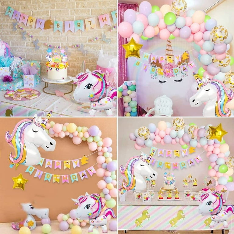 Unicorn Birthday Themed Party Balloon Set, Unicorn Birthday Party  Decorations by Party Eight