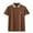 Coffee, variant on IYTR Mens Shirts Solid Color T-shirts Short Sleeve Button Turndown Collar Shirts Leisure Daily Office Shirts Black XXL