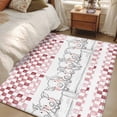 thumbnail image 4 of Area Rugs 2.7'x5', Red Plaid Farmhouse Carpet for Living Room Bedroom Dining Room, Watercolor Cute Country Pigs Checkered Throw Kitchen Rugs Non Slip Washable Rectangle Indoor Outdoor Rugs, 4 of 8