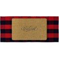 thumbnail image 1 of Buffalo Plaid Rug Black Red Cotton Checkered Doormat with Welcome Mat, Plaid Area Rug Entry Way Porch Mat, 1 of 1