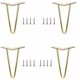 thumbnail image 1 of 4 Uds. Protectores de estufas doradas de 15cm para sofás JAMES, patas para muebles, cafetería, Bar, taburete para Bar, silla, 1 of 5