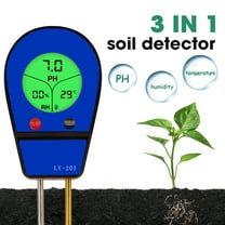 CNDRLEF 3-in-1 Soil Moisture Meter, Digital PH Meter for Soil, Temperature & Moisture Tester with Backlight LCD,Display for Gardening, Farming and Outdoor Plants